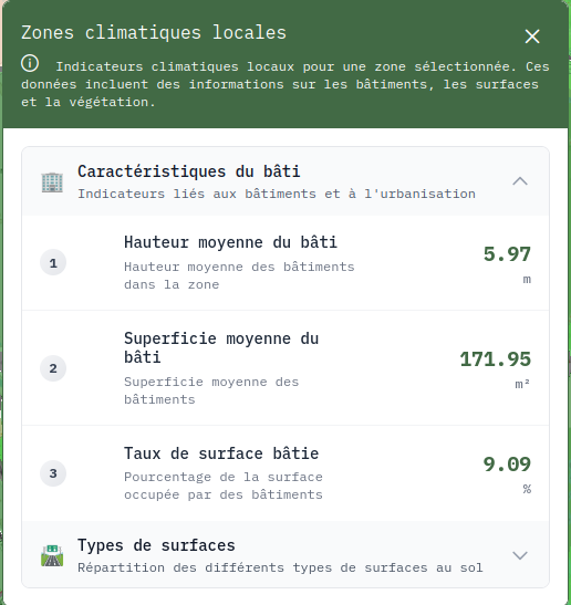 Filtre des scores sur le calque de vulnérabilité à la chaleur
